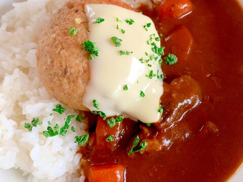 おからハンバーグカレー